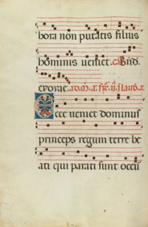 Decorated Initial E; Antiphonal, late 13th century. Creator: Unknown.