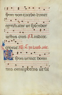 Decorated Initial D; Antiphonal, late 13th century. Creator: Unknown.