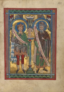 David and Joel; Psalter, about 1240-1250. Creator: Unknown.