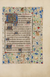 Decorated Text Page; Llangattock Hours, 1450s. Creator: Unknown.