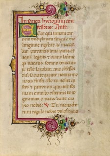 Decorated Initial E; Gualenghi-d'Este Hours, about 1469. Creator: Unknown.