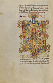 Inhabited Initials IN; Breviary, 1153. Creator: Unknown.