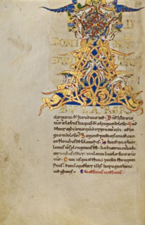 Inhabited Initial A; Breviary, 1153. Creator: Unknown.