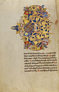 Inhabited Initial C; Breviary, 1153. Creator: Unknown.