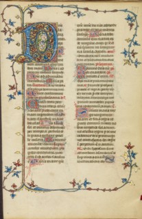 Decorated Initial D; Breviary, about 1320-1325. Creator: Unknown.