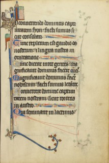 Initial I: The Descent into Limbo; Ruskin Hours, about 1300. Creator: Unknown.