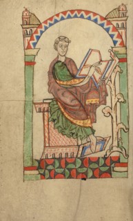 Scribe Writing, probably Eadmer of Canterbury, about 1140-1150. Creator: Unknown.
