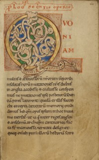 Inhabited Initial Q, about 1140-1150. Creator: Unknown.