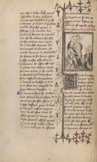 Homage Paid to Richard II; Chronique de Normandie, about 1400-1415. Creator: Unknown.