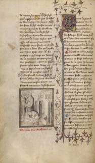 The Rebuilding of the Abbey Church of Saint-Wandrille (Fontenelle near Caudebec..., about 1400-1415. Creator: Unknown.