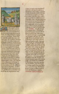 Jacob Going to Sichem; Miroir Historial, about 1475. Creator: Unknown.