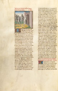 Joseph Cast into the Well; Miroir Historial, about 1475. Creator: Unknown.