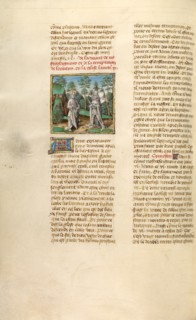 The First Temptation of Christ; Miroir Historial, about 1475. Creator: Unknown.