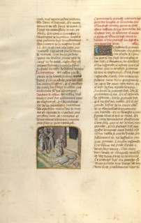 The Beheading of Longinus; Miroir Historial, about 1475. Creator: Unknown.