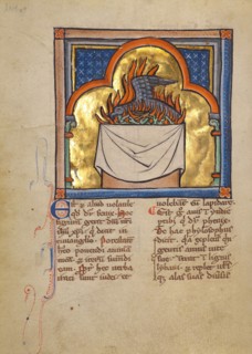 A Phoenix; Bestiary, about 1270. Creator: Unknown.