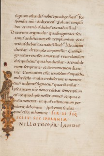 Inhabited Initial I; Gospel Lectionary, late 10th century. Creator: Unknown.