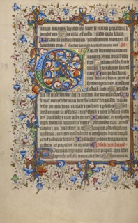 Decorated Initial C; Psalter, 1420-1430. Creator: Unknown.