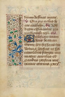 Decorated Text Page; Prayer Book of Charles the Bold, about 1480-1490. Creator: Unknown.