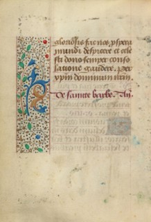 Decorated Text Page; Prayer Book of Charles the Bold, about 1480-1490. Creator: Unknown.