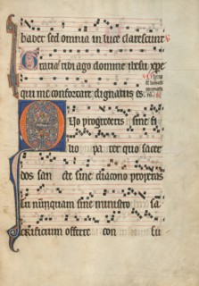 Initial Q: The Martyrdom of Saint Lawrence; Antiphonal, about 1260-1270. Creator: Unknown.