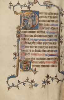 Initial D: The Betrayal of Christ; Bute Psalter, text and illumination about 1330. Creator: Atelier of the Passion Master.