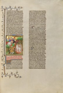 The Knights Templar Burned in the Presence of Philip the Fair and His Courtiers, about 1413-1415. Creator: Boucicaut Master.