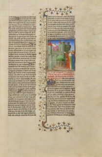 The Suicide of Queen Dido; Des cas des nobles hommes et femmes, about 1413-1415. Creators: Boucicaut Master, Workshop of the Boucicaut Master.
