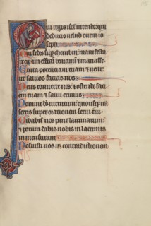 Initial O: God Tending the Vineyard; Bute Psalter, text and illumination about 1285. Creator: Bute Master.
