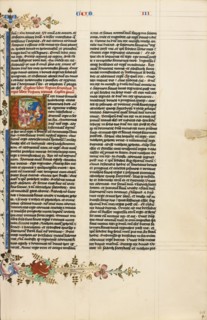 Initial E: Solomon and the Queen of Sheba; Bible, about 1450. Creator: Circle of Stefan Lochner.