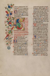 Initial S: Bust Portrait of a Bearded Man; Compendium moralium notabilium, early 15th century. Creator: Cristoforo Cortese.