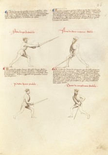 Combat with Sword; Fior di Battaglia, about 1410. Creator: Fiore Furlan dei Liberi da Premariacco.