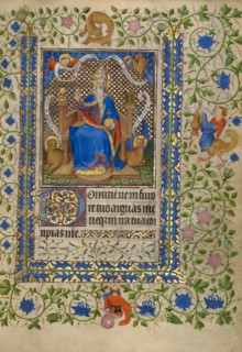 The Lord Enthroned between the Altars of the New and Old Law; Book of Hours, about 1410. Creator: Unknown.