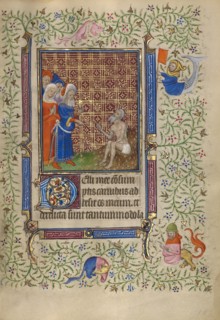 Job Derided by his Wife and Friends; Book of Hours, about 1410. Creator: Unknown.