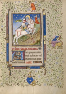 Saint George and the Dragon; Book of Hours, about 1410. Creator: Unknown.