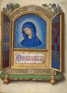 Portable Altarpiece with the Weeping Madonna; Book of Hours, about 1480-1490. Creator: Georges Trubert.