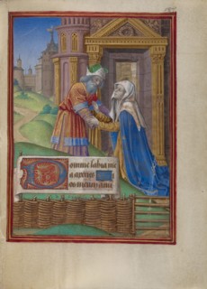 The Meeting at the Golden Gate; Book of Hours, about 1480-1490. Creator: Georges Trubert.