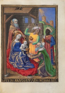 The Adoration of the Magi; Book of Hours, about 1480-1490. Creator: Georges Trubert.