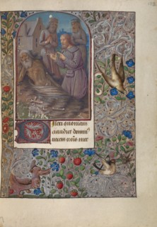 Job on the Dung Heap; Book of Hours, about 1480-1490. Creator: Jean Bourdichon.