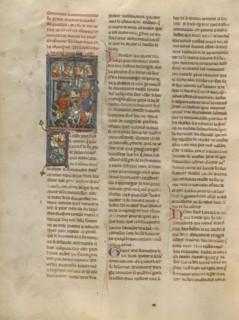 A Tournament before the Castle of Pucelles, about 1320-1340. Creator: Jeanne de Montbaston.