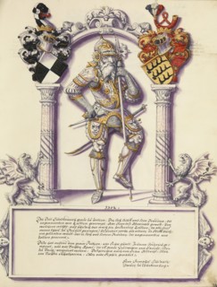 Eitelfriedrich III Hohenzollern; Chronicle of the Hohenzollern Family, about 1572. Creator: Jorg Ziegler.