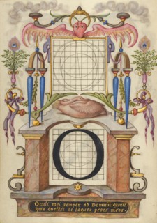 Guide for Constructing the Letter O; Mira calligraphiae monumenta, about 1591-1596. Creator: Joris Hoefnagel.