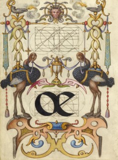 Guide for Constructing the Ligature oe; Mira calligraphiae monumenta, about 1591-1596. Creator: Joris Hoefnagel.