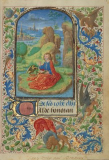 Saint John on Patmos; Prayer Book of Charles the Bold, 1469. Creator: Lieven van Lathem.