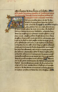 Initial A: Gillion Defeating the King of Fez; Roman de Gillion de Trazegnies, 1464. Creators: Lieven van Lathem, David Aubert.
