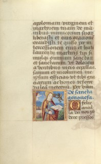 Saint Genovefa; Poncher Hours, about 1500. Creator: Master of Jacques de Besancon.