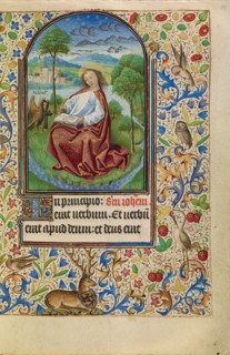 Saint John on Patmos; Book of Hours, about 1466-1470. Creator: Master of Jacques of Luxembourg.