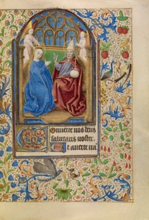 The Coronation of the Virgin; Book of Hours, about 1466-1470. Creator: Master of Jacques of Luxembourg.