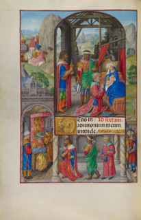 The Adoration of the Magi; Spinola Hours, about 1510-1520. Creator: Master of James IV of Scotland.