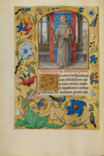 Saint Anthony of Padua; Spinola Hours, about 1510-1520. Creator: Master of James IV of Scotland.