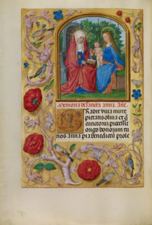 The Virgin and Child with Saint Anne; Spinola Hours, about 1510-1520. Creator: Master of James IV of Scotland.